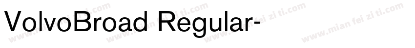 VolvoBroad Regular字体转换